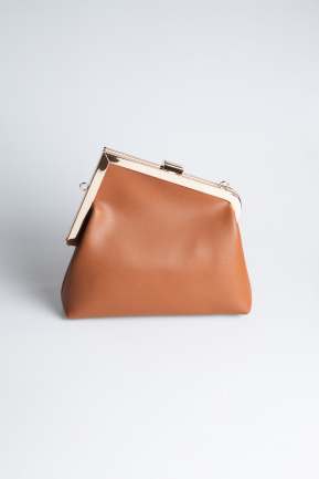 Sac de Soirée Cuir Tabac KC475