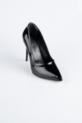 Stiletto Cuir Verni Noir ABR1140