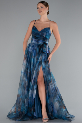 Robe de Soirée Longue Vert Pétrole ABU5053