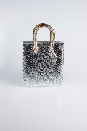 Sac de Soirée A motifs Argent KC143