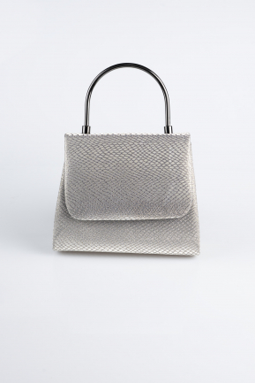 Sac de Soirée Luxe A motifs Platine SH842