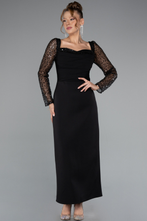 Robe de Cérémonie Midi Noir ABK2387