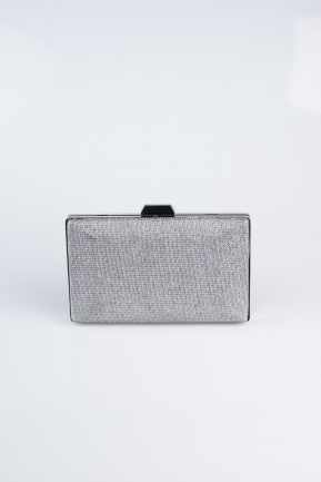 Sac de Soirée Luxe Argenté Platine SH801