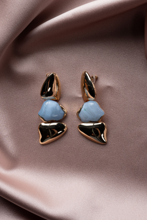 Boucle d'Oreille Bleu BJ1042