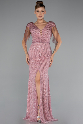 Robe de Soirée Longue Poudre ABU5132