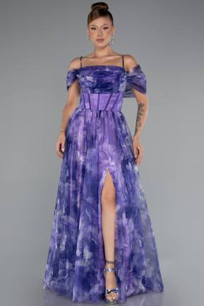 Robe de Soirée Longue Violet ABU5133