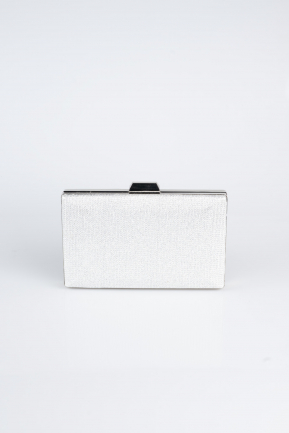 Sac De Soirée Luxe Argenté Argent SH801