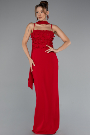Robe de Soirée Longue Rouge ABU5181