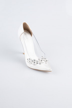 Chaussure Cuir Verni Blanc AB1150