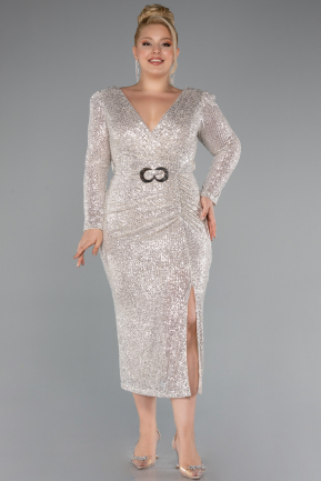 Robe De Invitation Grande Taille Midi Vison ABK1956