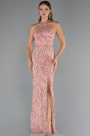 Robe de Soirée Longue Poudre ABU5213