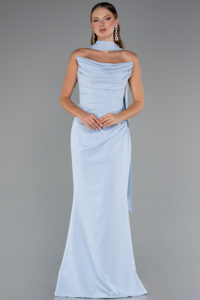 Robe de Soirée Longue Bleu clair ABU5216