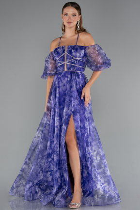 Robe de Soirée Longue Violet ABU5221