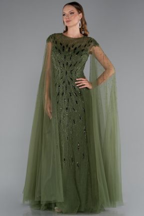 Robe De Soirée Longue Kaki ABU4707
