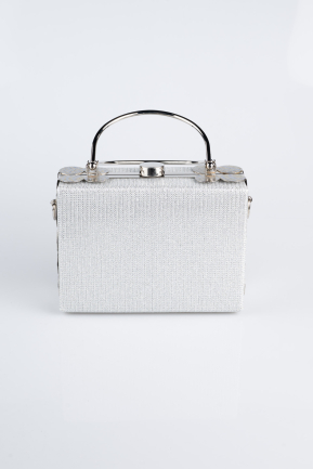 Sac De Soirée Luxe Argenté Argent KC161