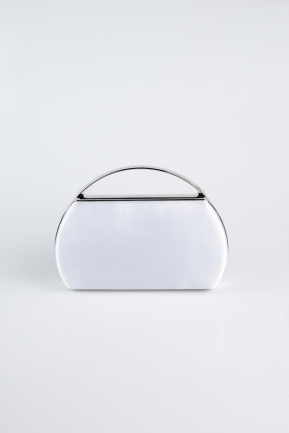 Sac de Soirée Luxe Satin Argent V351