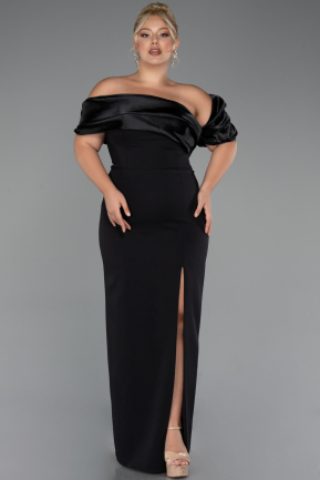 Robe Grande Taille Longue Noir ABU5047