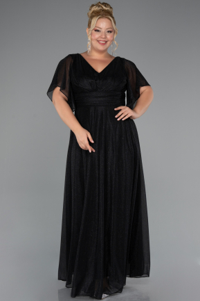 Robe de Soirée Grande Taille Longue Noir ABU5323