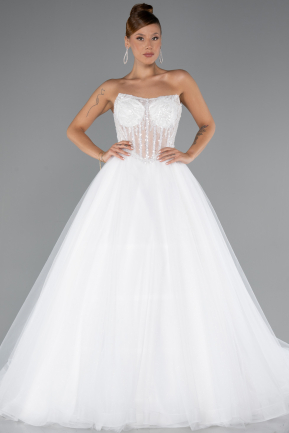 Robes de Mariage Longue Blanc ABG159