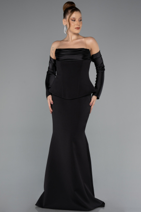 Robe Queue de Poisson Longue Noir ABU5421