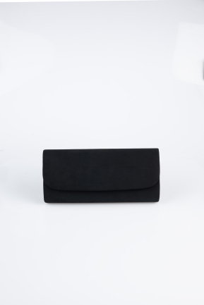 Sac De Soirée Couleur Daim Noir KC202