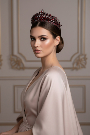 Accessoire de Cheveux Rouge Bordeaux UK983