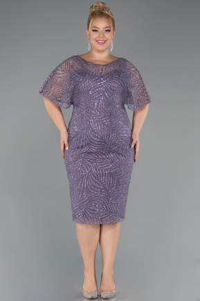 Robe De Invitation Grande Taille Midi Lavande ABK2372