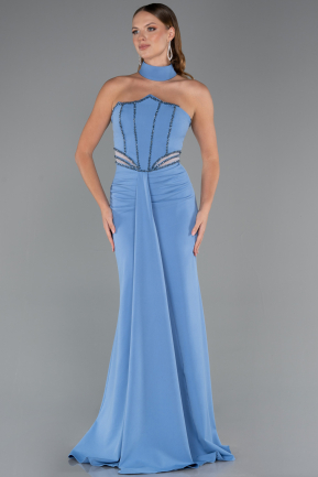 Robe de Soirée Longue Indigo ABU5476