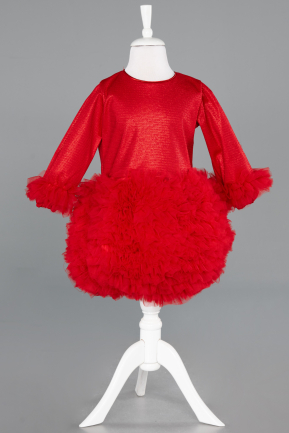 Robe de Soirée Enfants Courte Rouge ABK2503