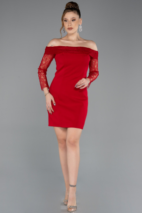 Robe De Cérémonie Courte Rouge ABK2455