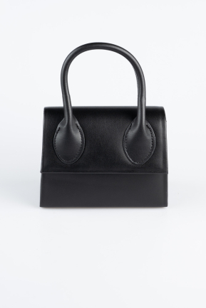 Sac De Soirée Luxe Cuir Noir KC165