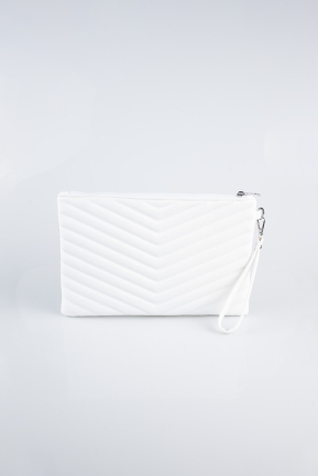 Sac De Soirée Cuir Blanc KC413
