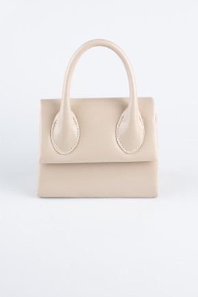 Sac de Soirée Luxe Cuir Verni Crème KC165
