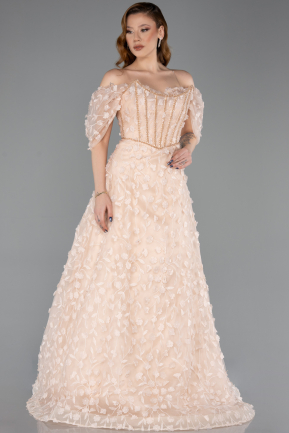 Robe de Soirée Longue Poudre ABU5611
