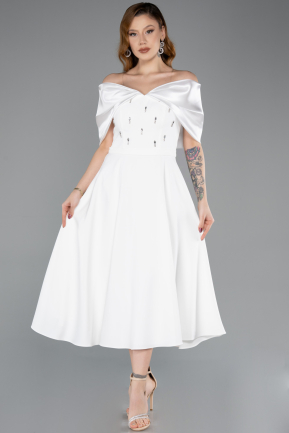 Tenue de Soirée Midi Blanc ABK2523