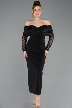 Robe de Cérémonie Midi Noir ABK2533
