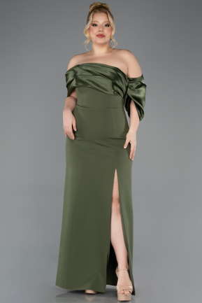 Robe Grande Taille Longue Kaki ABU5047