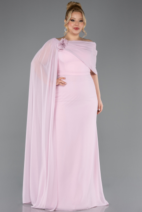 Robe De Soirée Grande Taille Mousseline Longue Poudre ABU5419