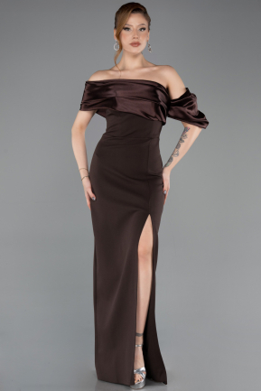 Robe De Soirée Longue Brun ABU4024