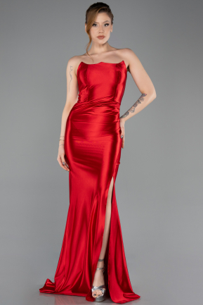 Robe de Soirée Longue Rouge ABU5707