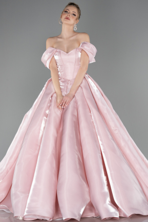 Robes De Soirée Grande Taille Longue Satin Poudre ABU5750