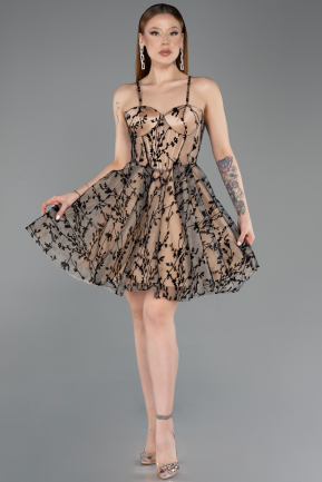 Robe de Cérémonie Courte Noir ABK2564