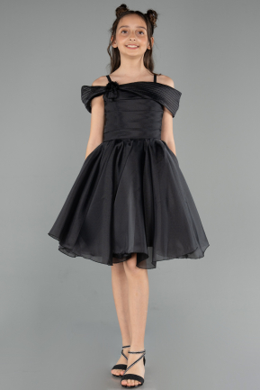Robe de Soirée Enfants Courte Noir ABK2566