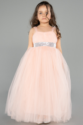 Robe De Soirée Enfants Longue Saumon ABU3031