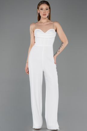 Robe de Cérémonie Longue Blanc ABT137