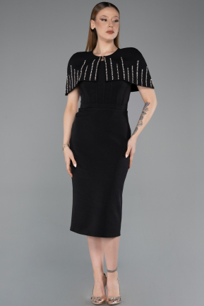 Robe De Soirée Midi Noir ABK2588