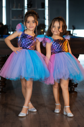 Robe de Soirée Enfants Courte Rinçage ABK2578