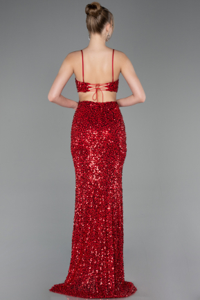 Robe de Soirée Longue Rouge ABU5980