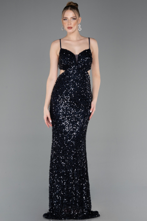 Robe de Soirée Longue Bleu Marine ABU5980