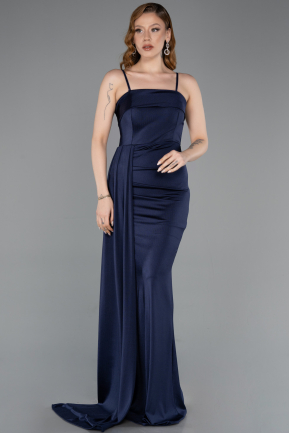 Robe de Soirée Longue Bleu Marine ABU5992